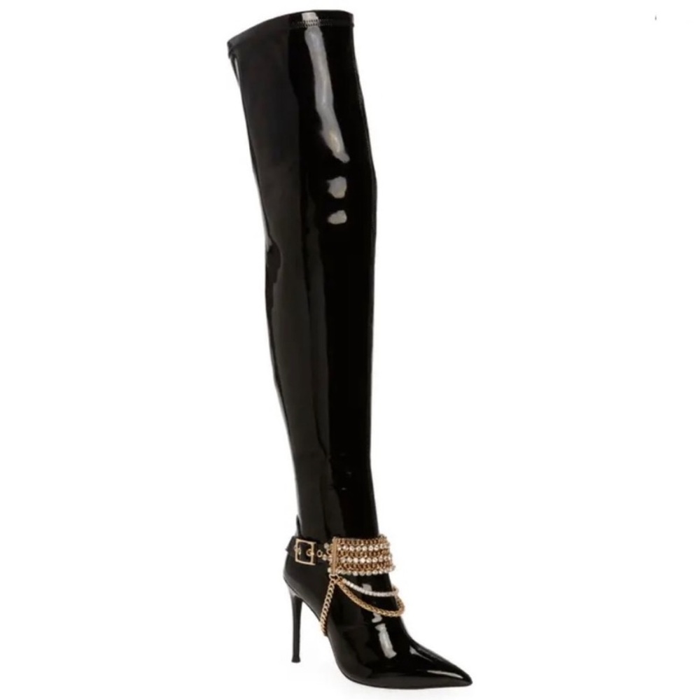 Jeffrey Campbell Arsenic Boot thigh high stiletto studded size 7.5